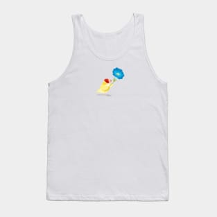 Finch Bird with Morning Glory Flower Tank Top